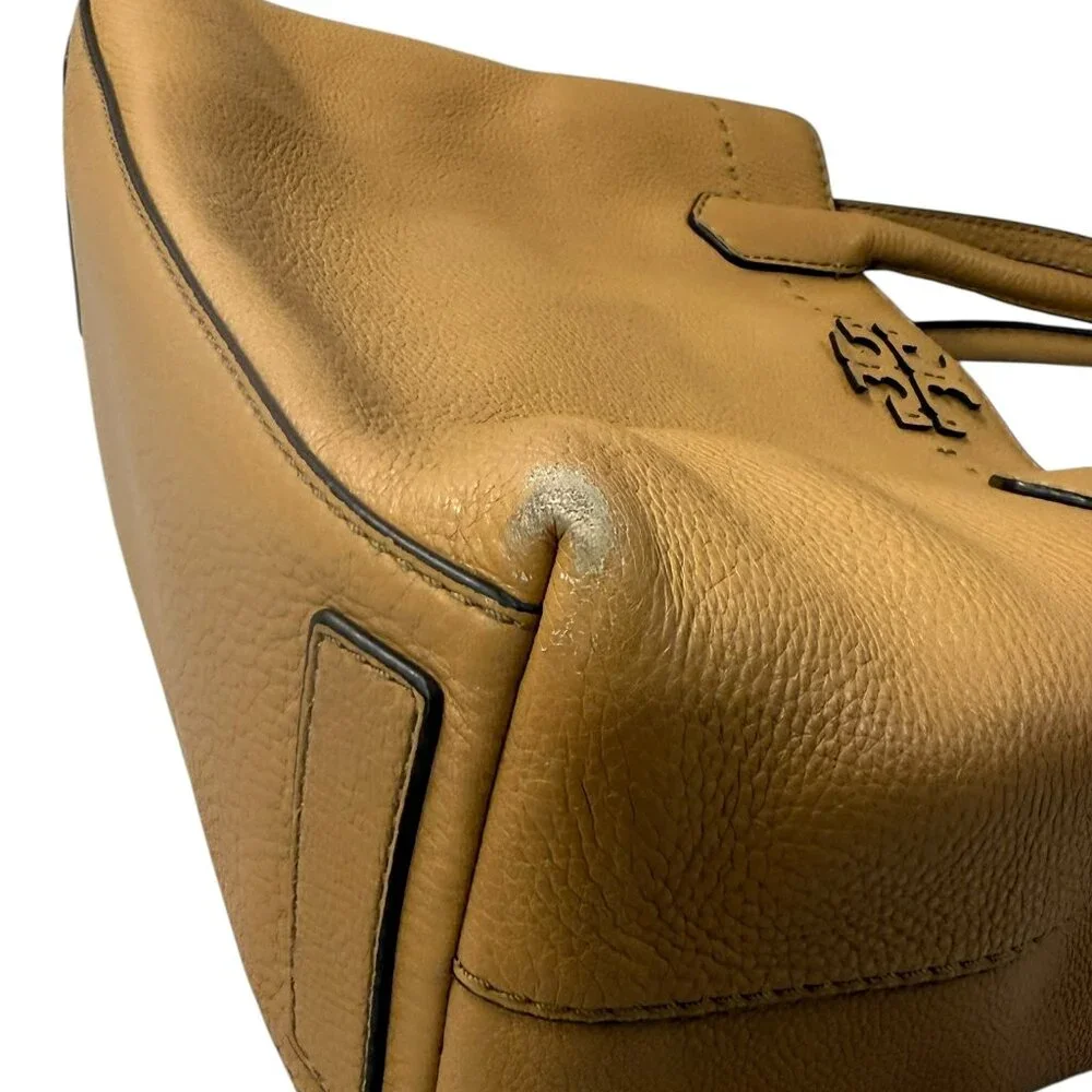 Tory Burch McGraw Triple Compartment Leather Satchel - Tiramisu - Picture 16 of 17